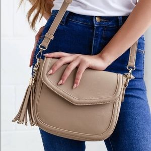 Lulus Perfect Grade Taupe Purse